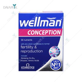 تصویر قرص ول من کانسپشن ویتابیوتیکس ۳۰ عددی ا Vitabiotics Wellman Conception 30 Tabs Vitabiotics Wellman Conception 30 Tabs