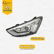 تصویر چراغ جلو سانتافه 2015 استوک - چپ 