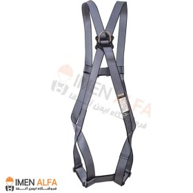 تصویر ست هارنس ایمنی RH-1 و لنیارد دو قلاب طنابی E-3 T Safety harness set RH-1 and lanyard with two E-3 T rope hooks