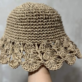 تصویر کلاه رافیا - کرمی کد ۴ 