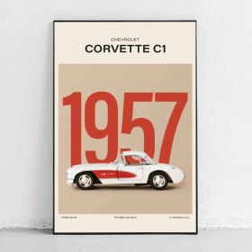 تصویر خرید تابلو Chevrolet Corvette C1 