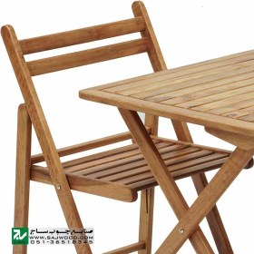 تصویر میز و صندلی تاشو چوب گردو مدل 324 