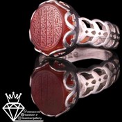 تصویر انگشترزنانه آیت الکرسی سنگ عقیق یمن کد646 