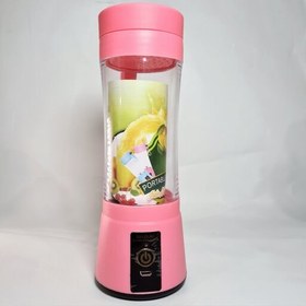 تصویر شیکر برقی در رنگ های صورتی،بنفش،آبی،سبز مدل Juice Blender ظرفیت 0.38 لیتر 