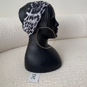 تصویر هدبند پلنگی طوسی 