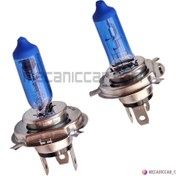 تصویر لامپ چراغ جلو سه خار وات بالا H4 12V 100/90W یخی ال 90 و پراید و پژو 405 Lamp