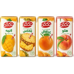 تصویر آبمیوه ۲۰۰ سی سی پاکتی ۳۶عددی تک گل 