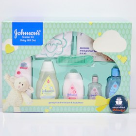 تصویر ست محصولات بهداشتی کودک جانسون اصل مجموعه هشت عددی 