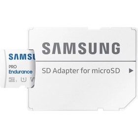 تصویر کارت حافظه 64گیگ سامسونگ باگارنتی مادام العمر مدل PRO Endurance کلاس 10 سرعت خواندن 100MBps 