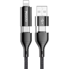 تصویر کابل تبدیل USB-C به USB و لایتنینگ یسیدو مدل CA59 طول 1.2 متر 