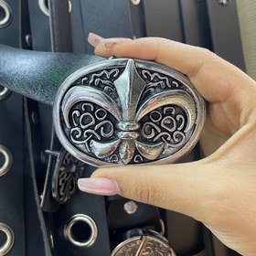 تصویر سگک کمربند طرح کروم 