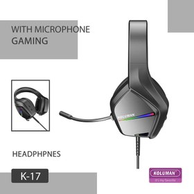 تصویر هدست گیمینگ کلومن KOLUMAN مدل K17 KOLUMAN gaming headset model K17