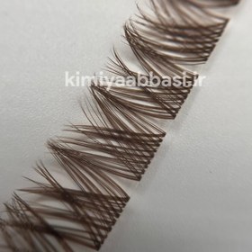 تصویر مژه فیشر رنگ قهوه ای روشن سایز 14(بسته 25 تایی) 