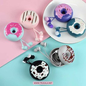 تصویر هندزفری فانتزی کیف دار طرح دونات KEEKA مدل KA-179 KEEKA KA-179 Fantasy Handsfree With Bag Donut Design