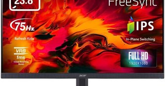 تصویر مانیتور ایسر مدل EK241Y سایز ۲۴ اینچ کیفیت Full HD IPS ۱ میلی‌ثانیه ۱۰۰ هرتز 