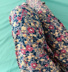 تصویر شلوار راحتی نخی تایلندی زنانه راسته مرغک دار 