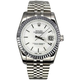 تصویر خرید قسطی | ساعت رولکس مردانه نقره ای دیت جاست اندکس خطی سایز 3 DatejustGS4416b 