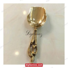 تصویر قاشق آجیل خوری طرح دو چشمی (قاشق آجیل برنزی) Two-eyed nut spoon 330010