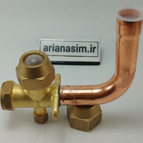 تصویر شیر سرویس کولر کله کج 90° درجه سایز 3/4 اینچ درجه یک Cooler service valve