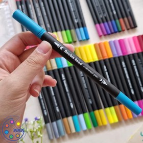 تصویر راپید براش 24 رنگ روان نویس نوک نمدی نوک براش و 0.4 میل پایه آب