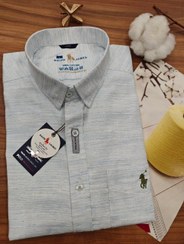 تصویر پیراهن آستین کوتاه نپ دار پارچه لینن 