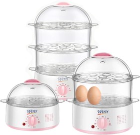 تصویر Wtrtr Timed Large Capacity Egg Boiler 8 or 24 Egg Cooker Egg Steamer Maker Multi Function Breakfast Machine 