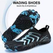 تصویر کفش آبی plankzone مدل reghez رنگ آبی مشکی 