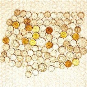 تصویر تعدادی سکه قدیمی حدود100عدد. کاملا مطابق تصویر 