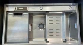 تصویر سینک ظرفشویی هوادیایو ۹۰ سانت استیل ضدخش گرید A 