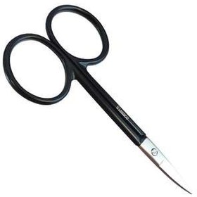 تصویر قیچی ابرو سر کج استیل Steel curved eyebrow scissors