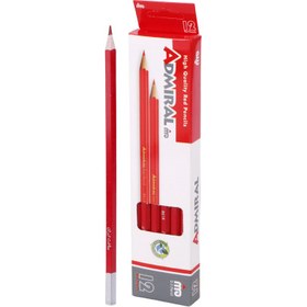 تصویر مداد قرمز آدمیرال Admiral 861R بسته 12 عددی Admiral 861R Red Pencil Pack Of 12