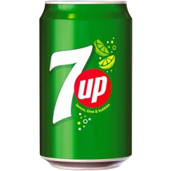 تصویر نوشابه گازدار سون آپ ليمو قوطی 300 ميل Seven Up مدل 7UP Regular Can 7UP Soft Drink Lemon Flavor 300ml