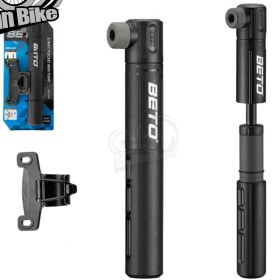 تصویر تلمبه دستی دوچرخه BETO CRH-015P بتو 80 پی اس آی مدل سی آر اچ 015 پی Mini Pump Bicycle Beto Model CRH-015P Clever Valve 