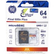 تصویر کارت حافظه MicroSDHC Class10 U3 مارک Vicco man ظرفیت 64GB 