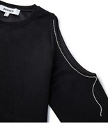 تصویر خرید اینترنتی پلیور زنانه سیاه برند ipekyol IW6230091025 ا Taş şeritli cutout sweatshirt Taş şeritli cutout sweatshirt