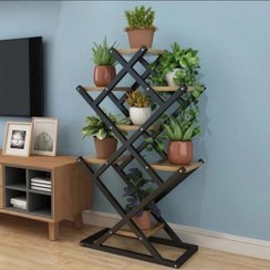 تصویر استند گل جا گلدانی سایز متوسط مدل X 