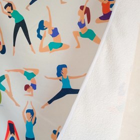 تصویر حوله ورزشی طرح یوگا 
