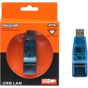 تصویر کارت شبکه Macher USB 2.0 Ethernet مدل RYL- MR-133 