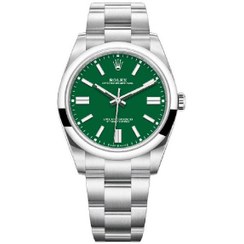 تصویر ساعت رولکس پرپچوال صفحه سبز استیل مردانه و زنانه 
