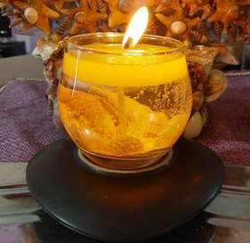 تصویر شمع تنگی ژله ای دریایی صدفی to/Li - لیمویی candle_panah