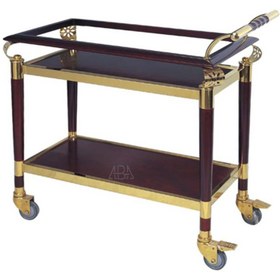 تصویر ترولی 2 طبقه چوبی 