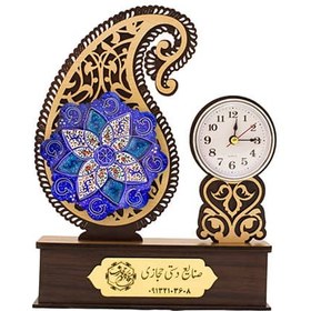 تصویر تندیس میناکاری طرح نگین ساعت دار 