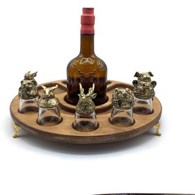 تصویر سینی پذیرایی چوبی مدل ART KAN 