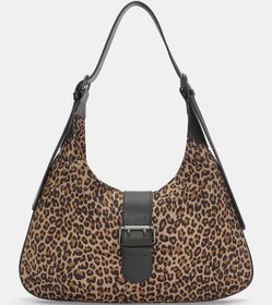 تصویر کیف دوشی زنانه PULL&BEAR Animal print maxi shoulder bag 