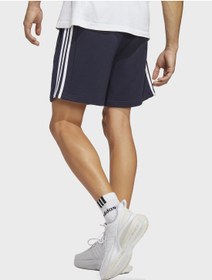 تصویر شلوارک سه خط از جنس تری فرانسوی اسنشیال برند Adidas French Terry 3 Stripes Shorts