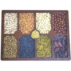 تصویر باکس آجیل چوبی 8 خانه 