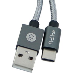 تصویر کابل تبدیل USB به USB-C پرووان مدل PCC185 طول 2 متر ProOne PCC185 USB To USB-C Cable 2M