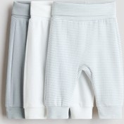 تصویر خرید اینترنتی شلوار راحتی نوزادی پسرانه سیاه سفید برند H&M TYC787F69EA3F1703664C2800 3’lü Katlanır Belli Pantolon