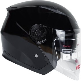 تصویر کلاه کاسکت بدون فک دی ای وان مدل ۴۰۲ رنگ مشکی براق 