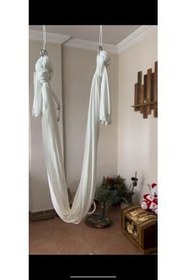 تصویر لوازم یوگا سفید مجموعه YOGA FLY اورجینال Kıvırcıkyoga 